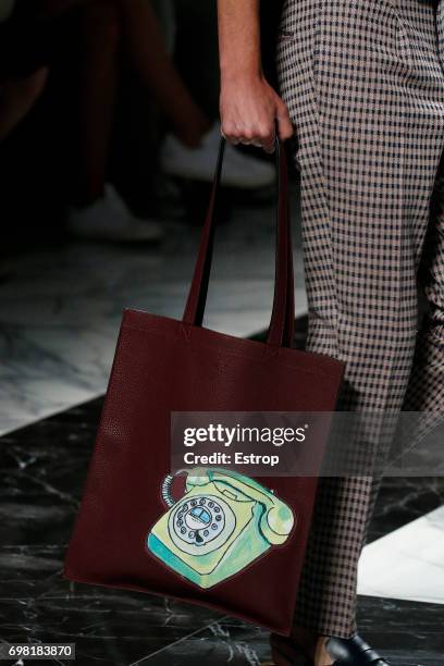 Bag Detail at the Fendi show during Milan Men's Fashion Week Spring/Summer 2018 on June 19, 2017 in Milan, Italy.