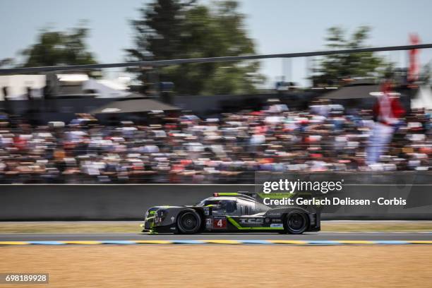 The LMP1 Bykolles Racing Team, Enso CLM P1/01-NISMO with drivers Oliver Webb/ Dominik Kraihamer / Marco Bonanomi in action during the Le Mans 24...