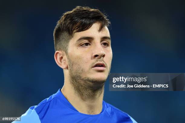 Greece's Konstantinos Manolas during a training session at Arena das Dunas in Natal