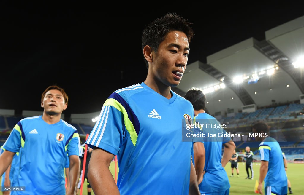 Soccer - FIFA World Cup 2014 - Group C - Japan v Greece - Japan Training and Press Conference - Estadio das Dunas