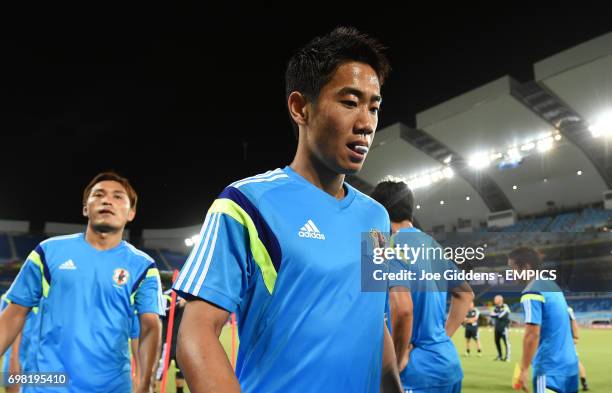 Japan's Shinji Kagawa during a training session at Arena das Dunas in Natal