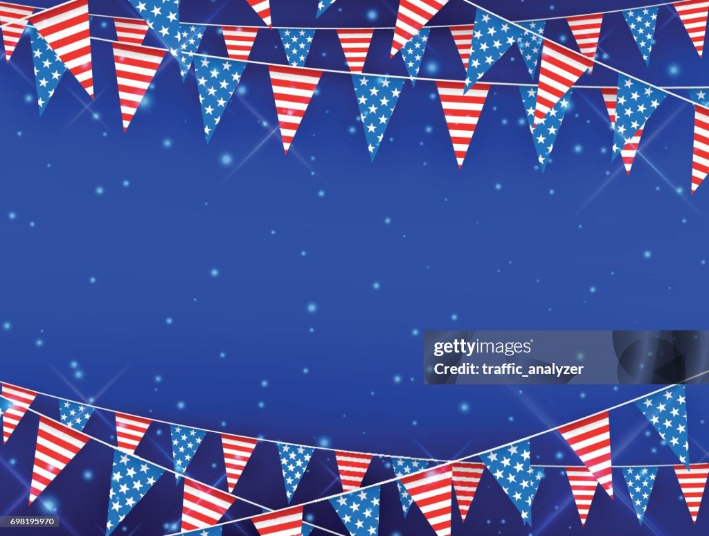 American flags background