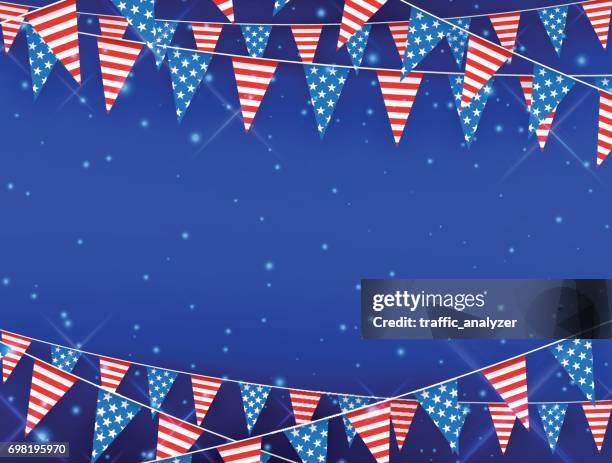 american flags background - hot dog eating contest stock illustrations