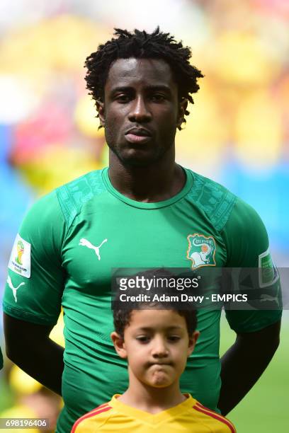 Ivory Coast's Wilfried Bony before kick off