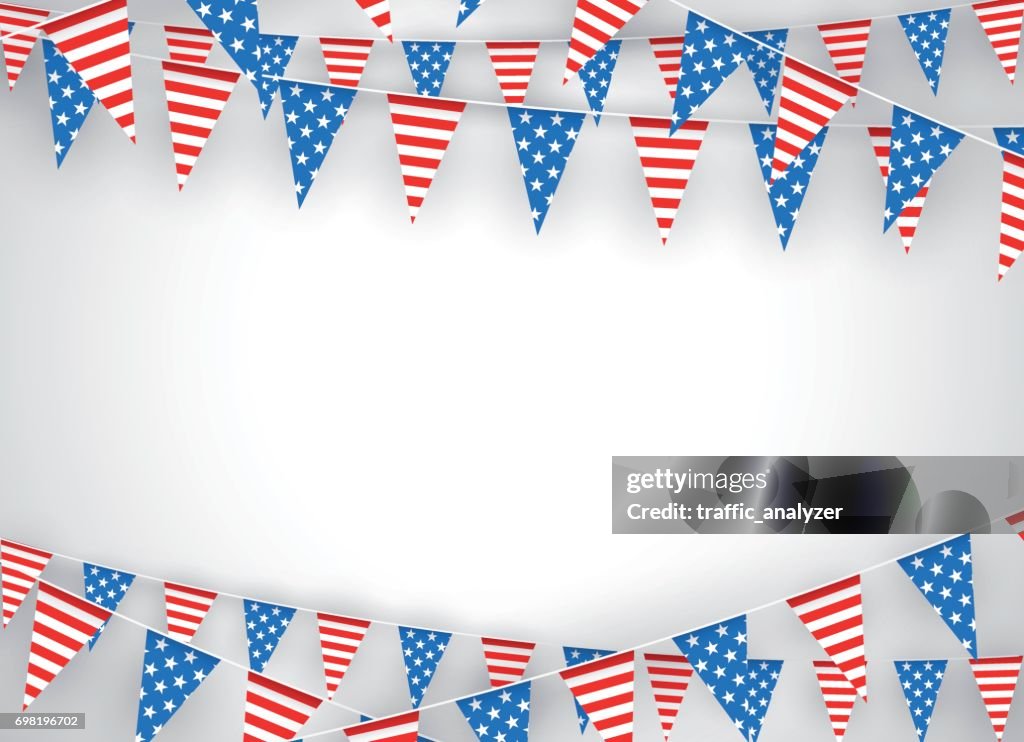 American flags background