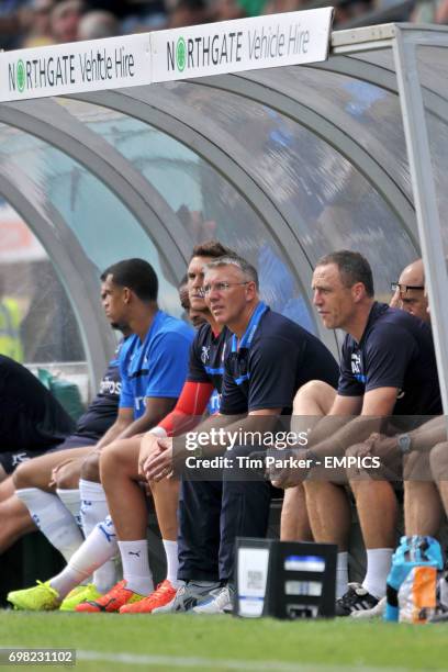 Reading manager Nigel Adkins sat on the substitutes bench