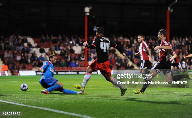 Fulham's Ross McCormack scores his side's first goal of the game