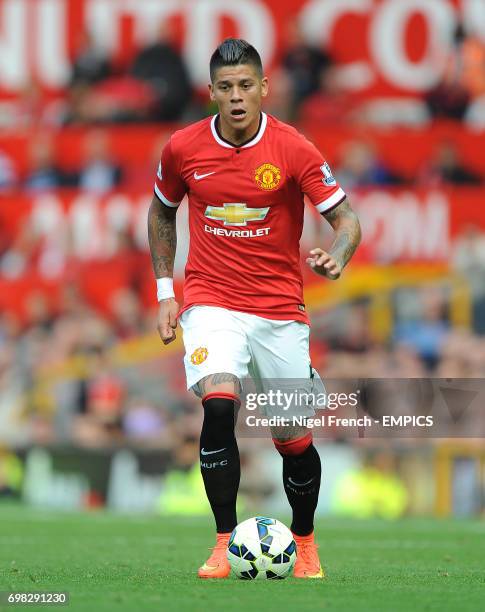 Manchester United's Marcos Rojo in action against Queens Park Rangers.