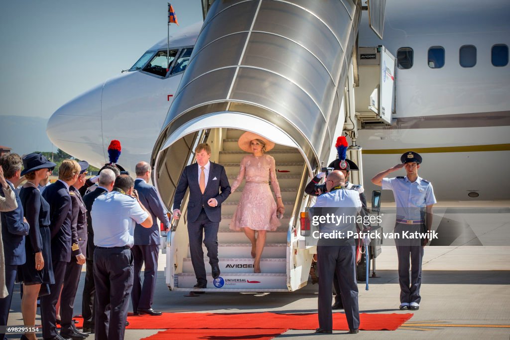 King And Queen Of The Netherlands Visit Italy : Day One