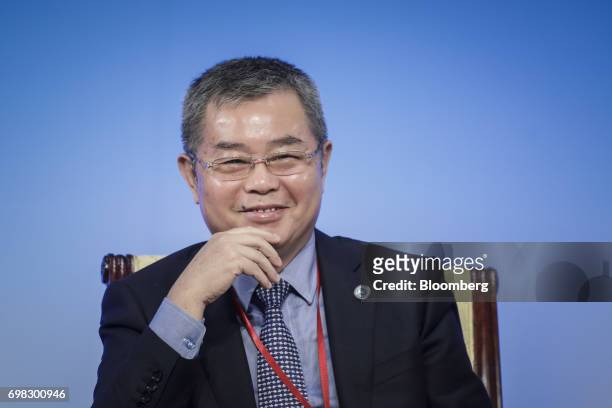 Li Yang, chairman of the National Institution for Finance and Development, speaks during the Lujiazui Forum in Shanghai, China, on Tuesday, June 20,...
