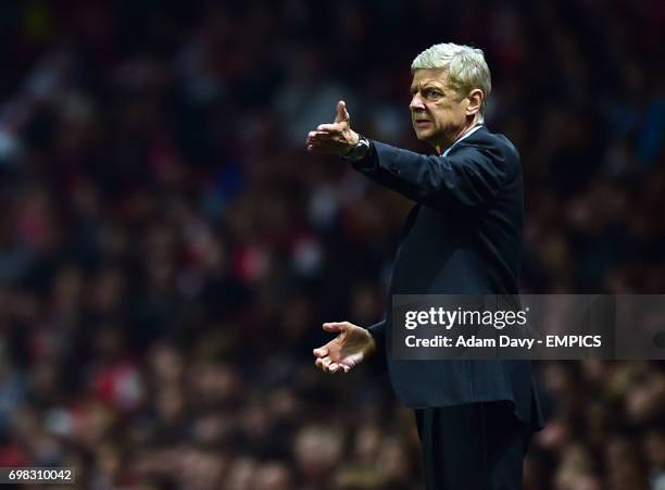 Arsenal's Manager Arsene Wenger during the game