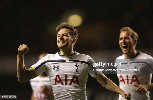 Tottenham Hotspur's Ryan Mason celebrates scoring their opening goal of the game