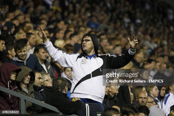 Derby County fan in the stands