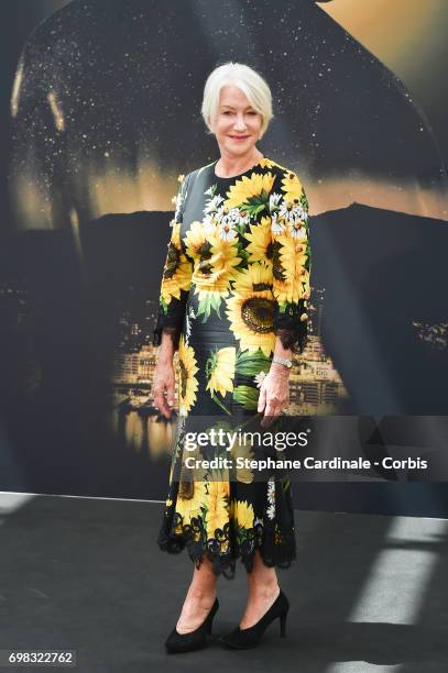 British Actress Helen Mirren poses for a Photocall during the 57th Monte Carlo TV Festival : Day Five, on June 20, 2017 in Monte-Carlo, Monaco.