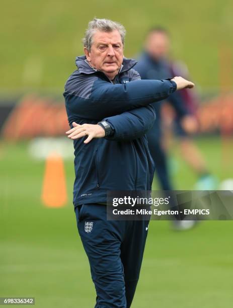 England manager Roy Hodgson during a training session at St George's Park, Burton Upon Trent.