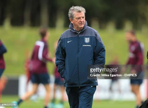 England manager Roy Hodgson during a training session at St George's Park, Burton Upon Trent.