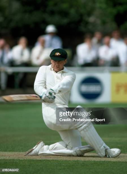 Mark Taylor batting for Australia during the tour match between League Cricket Conference and the Australians at Sandwell Park, West Bromwich, 5th...
