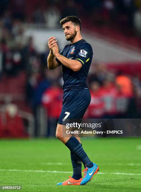 Southampton's Shane Long applauds the fans after the game