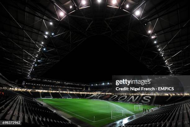 General view of the pitch at Stadium MK