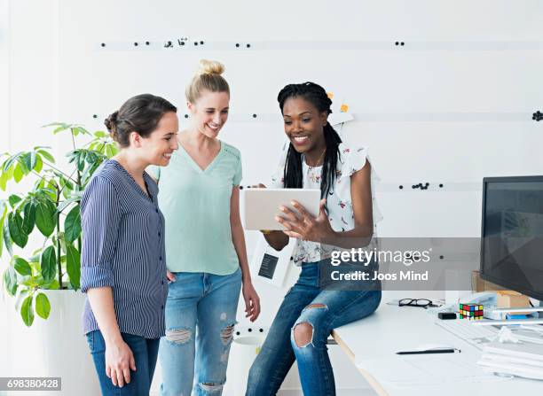 women working together - three people standing stock pictures, royalty-free photos & images