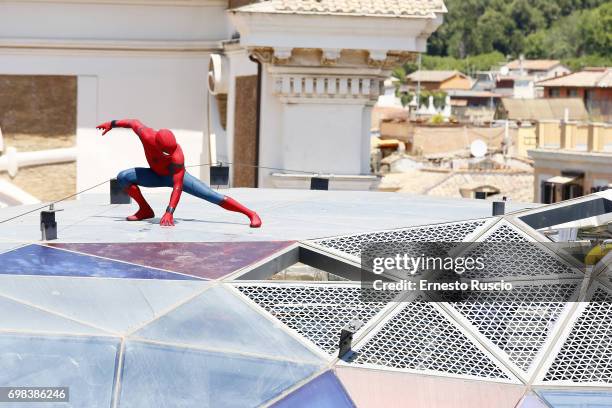 General view during the photocall for Spiderman Homecoming at Lanterna on June 20, 2017 in Rome, Italy.