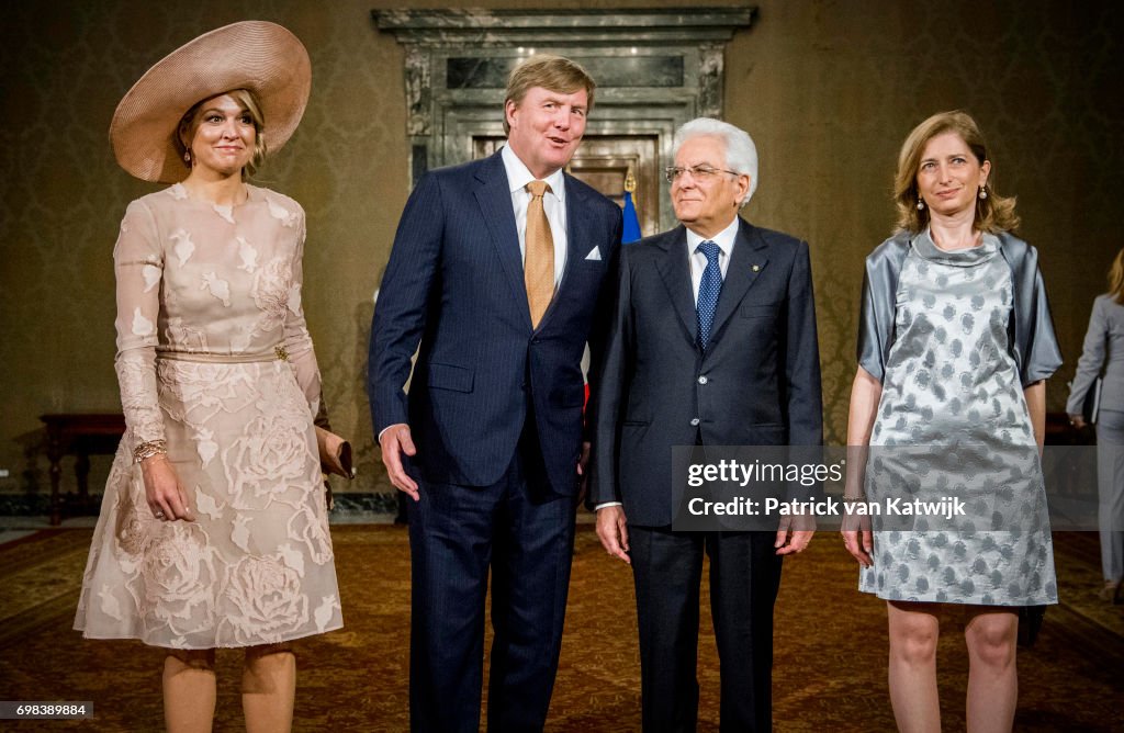 King And Queen Of The Netherlands Visit Italy: Day One