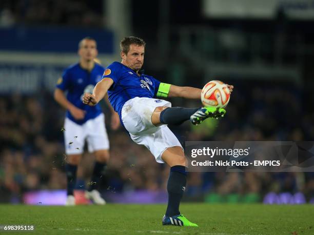 Everton's Phil Jagielka in action