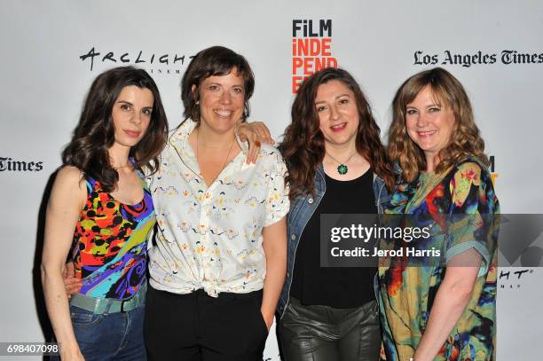 Meredith MacNeill, Carolyn Taylor, Aurora Browne and Jennifer Whalen attend the Portlandia Retrospective during the 2017 Los Angeles Film Festival at...