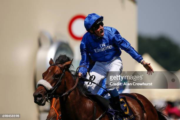 William Buick riding Ribchester win The Queen Anne Stakes on day 1 of Royal Ascot at Ascot Racecourse on June 20, 2017 in Ascot, England.