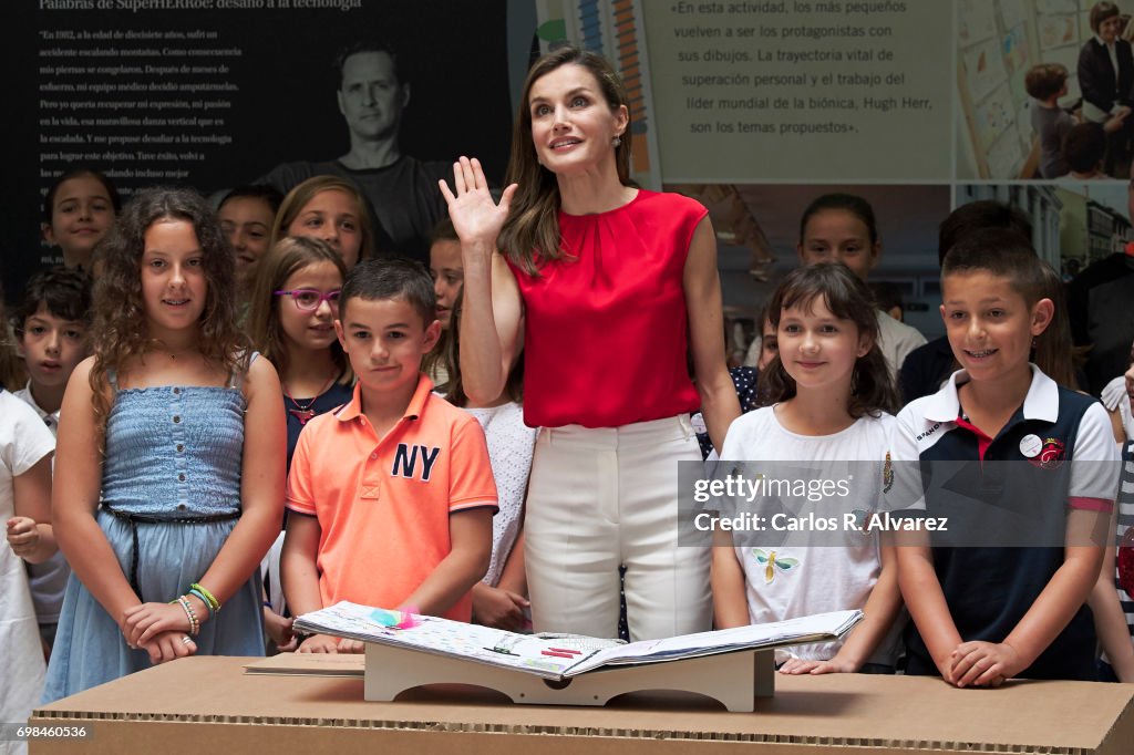 Queen Letizia of Spain Attends 'Toma La Palabra' in Aviles