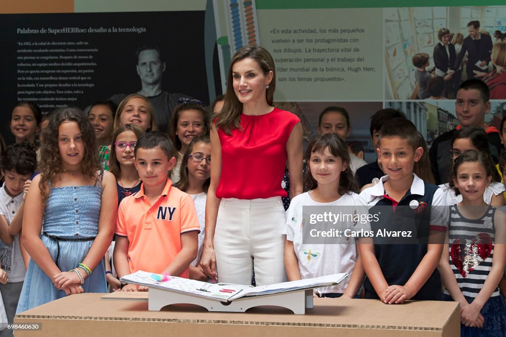Queen Letizia of Spain Attends 'Toma La Palabra' In Asturias