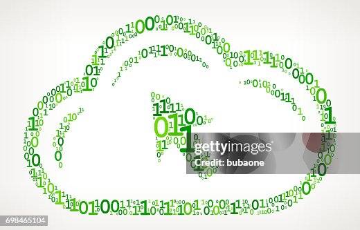 Computer Cloud Binary Code Zero One Vector Illustration High-Res Vector ...