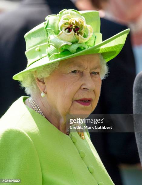 Queen Elizabeth II attends Royal Ascot 2017 at Ascot Racecourse on June 20, 2017 in Ascot, England.
