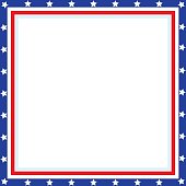 American Patriotic square frame