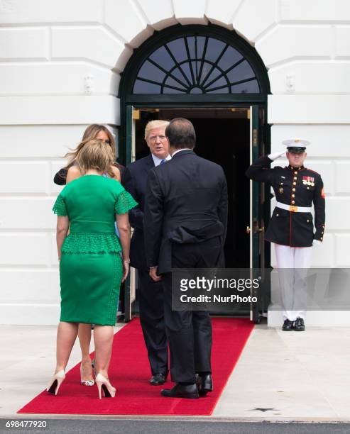 President Donald Trump and First Lady Melania Trump welcomed President Juan Carlos Varela and Mrs. Lorena Castillo Varela of Panama, at the South...