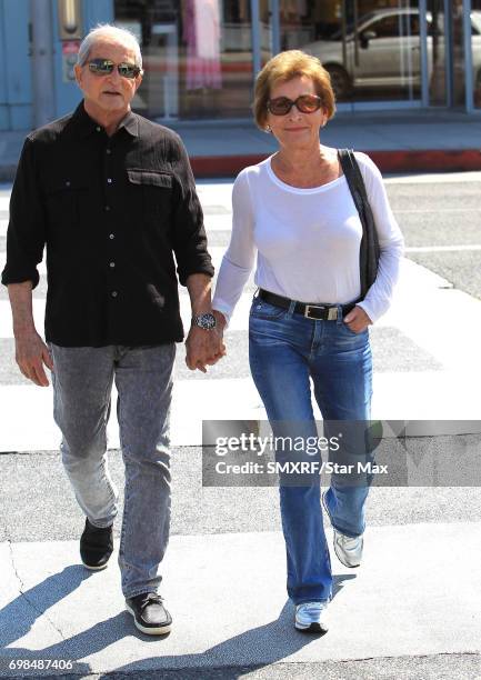 Judy Sheindlin and Jerry Sheindlin are seen on June 18, 2017 in Los Angeles, California.