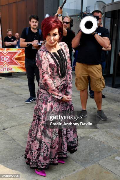 Sharon Osbourne attends the first day of auditions for the X Factor at The Titanic Hotel on June 20, 2017 in Liverpool, England.