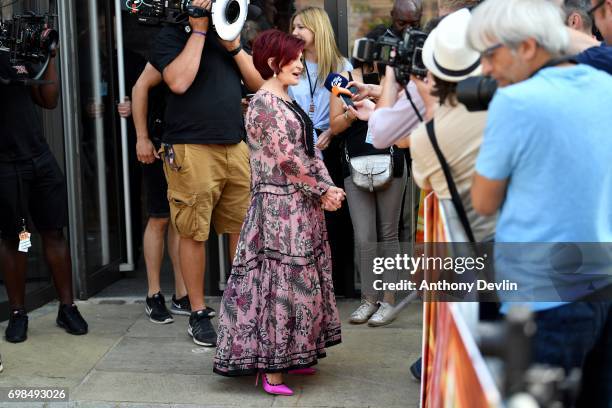 Sharon Osbourne attends the first day of auditions for the X Factor at The Titanic Hotel on June 20, 2017 in Liverpool, England.