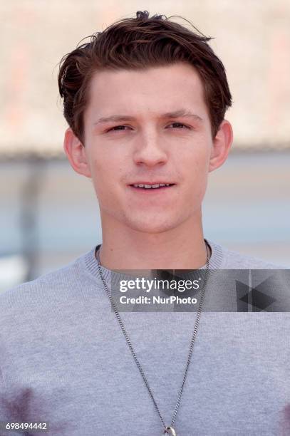 Tom Holland attends the 'Spider-Man : Homecoming' photocall at Zuma on June 20, 2017 in Rome, Italy.