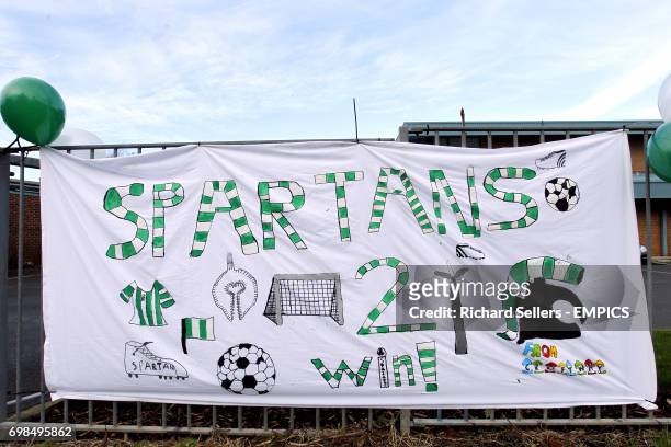Supporter banners for Blyth Spartans