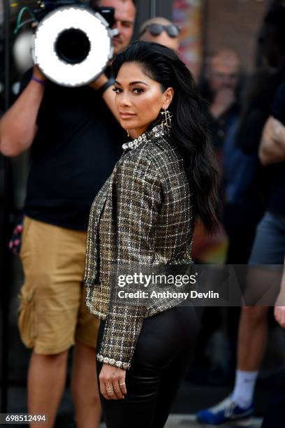 Nicole Scherzinger attends the first day of auditions for the X Factor at The Titanic Hotel on June 20, 2017 in Liverpool, England.