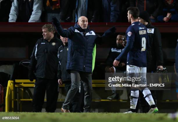 Millwall's manager Ian Holloway on the touchline