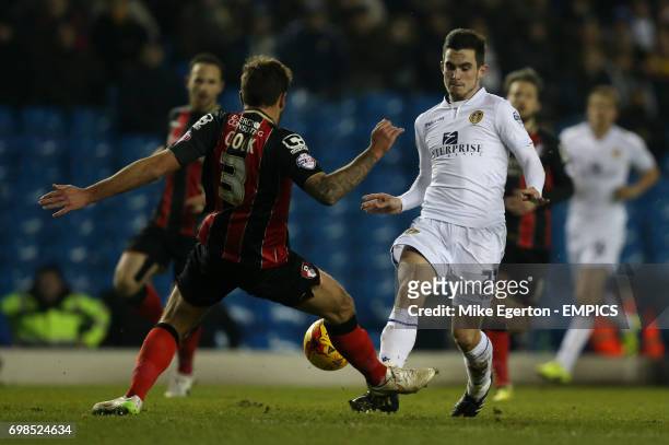 Leeds United's Lewis Cook and AFC Bournemouth's Steve Cook