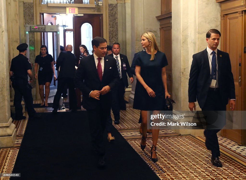 Ivanka Trump Discusses Paid Family Leave With Senators On Capitol Hill