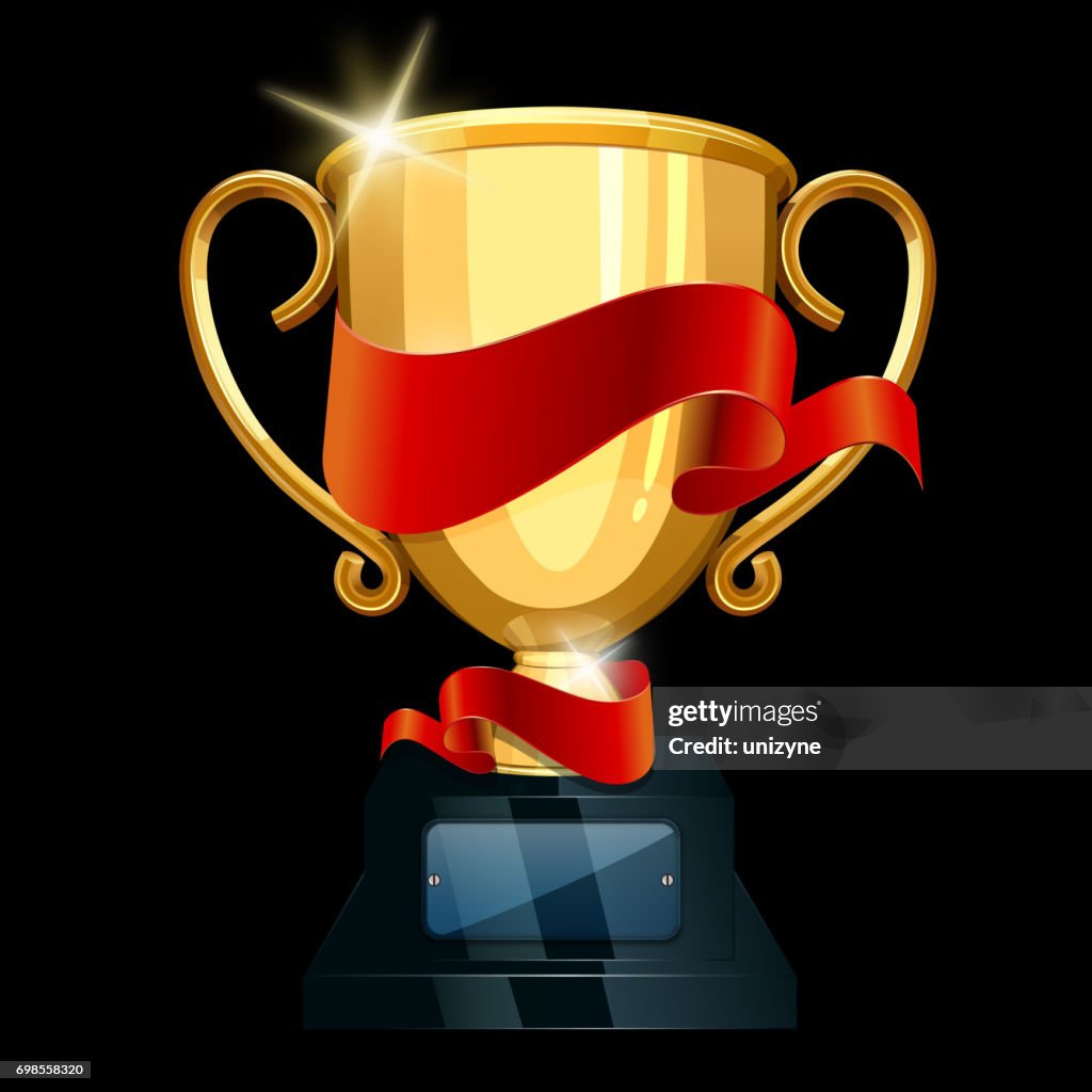 Gold Shield with Red Banner