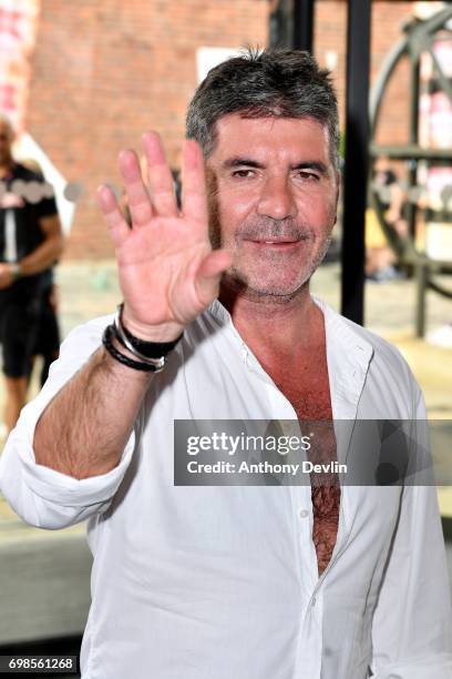 Simon Cowell attends the first day of auditions for the X Factor at The Titanic Hotel on June 20, 2017 in Liverpool, England.