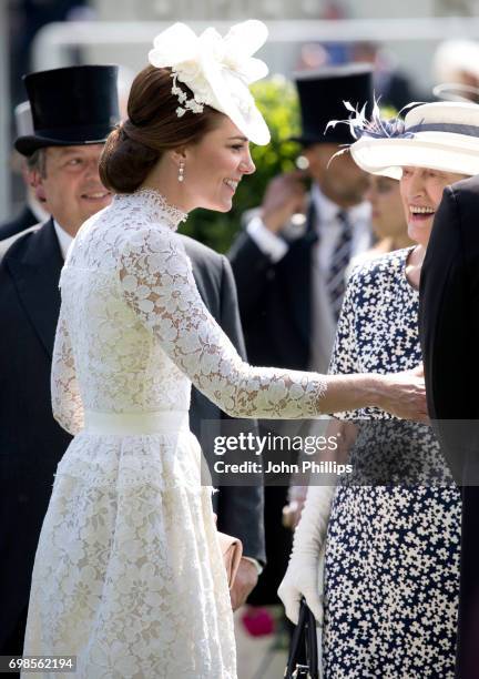 Catherine, Duchess of Cambridge attends day 1 of Royal Ascot at Ascot Racecourse on June 20, 2017 in Ascot, England.