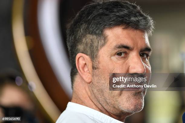 Simon Cowell attends the first day of auditions for the X Factor at The Titanic Hotel on June 20, 2017 in Liverpool, England.