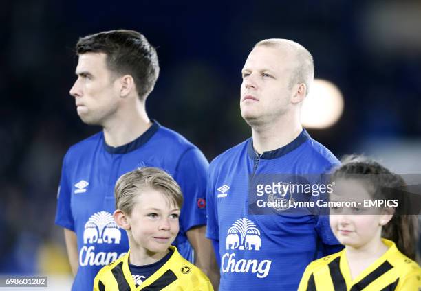 Everton's Seamus Coleman and Everton's Steven Naismith