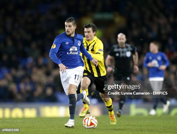 Everton's Kevin Mirallas in action